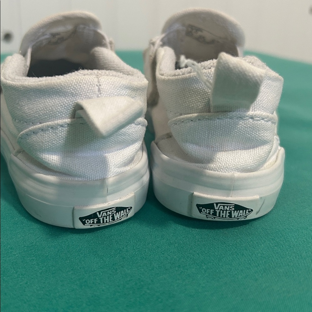 VANS Toddler White Slip-On w/ Velcro strap sz:7 - Picture 7 of 9
